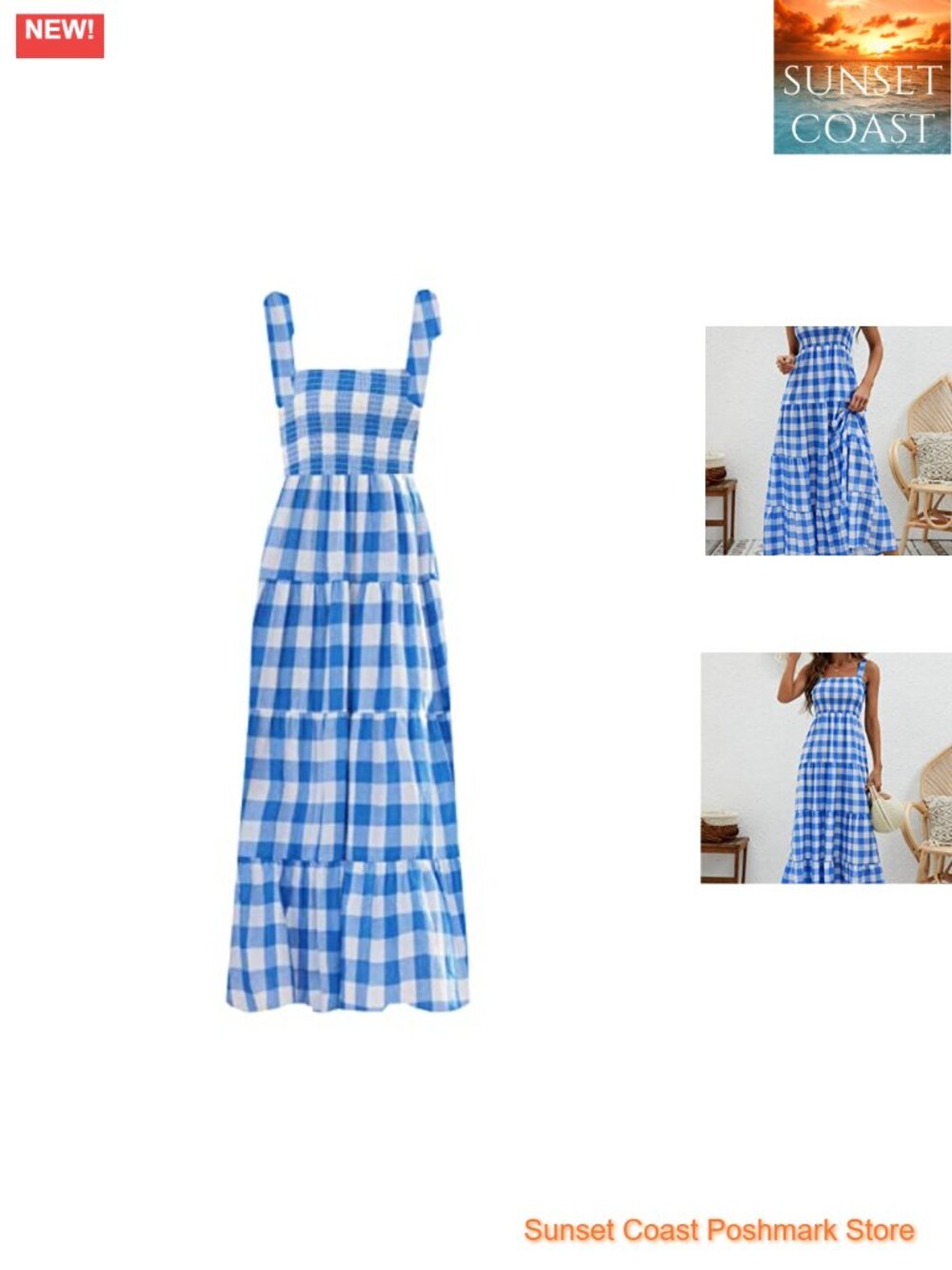 Bohemian Square Neck Ruffle Maxi Dress Sleeveless High Waist Swing